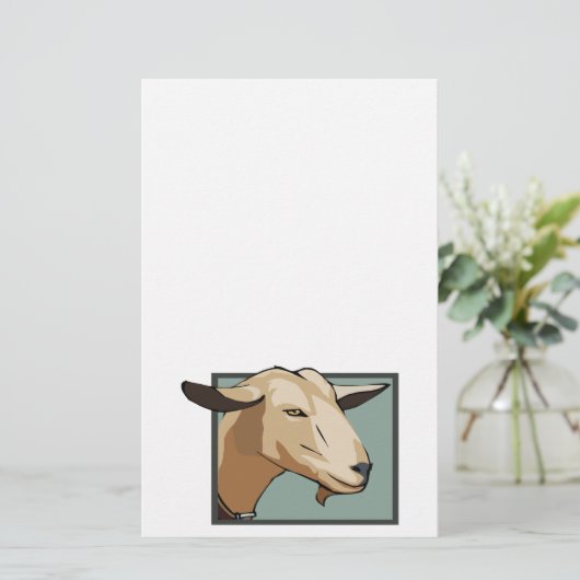 ヤギの頭部 便箋 (スタンド正面)