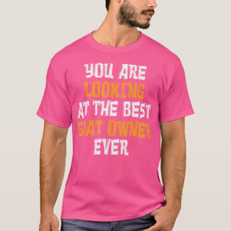 ヤギの飼い主の最高のヤギを見ている Tシャツ