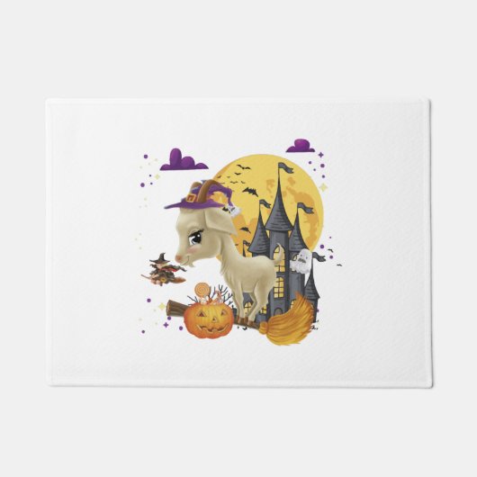 ヤギの魔女ブロムカボチャのハロウィーンの衣装 ドアマット (正面)