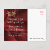 ヤギはクリスマスの郵便はがき2をからかいます-個人化なできます シーズンポストカード (裏面)