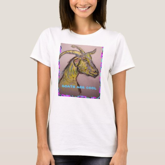 ヤギはクールです Tシャツ (正面)