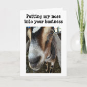 ヤギはハートで若者に幸せな休日を過ごすと言う シーズンカード (正面)