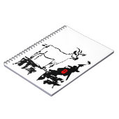 ヤギはベトナムの中国のな年の(占星術の)十二宮図のノートを揺すります ノートブック (左側)