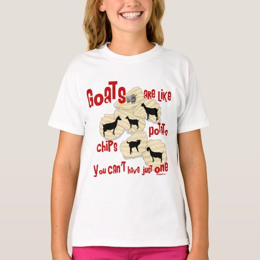 ヤギはポテトチップスに似ている Tシャツ (正面)