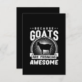 ヤギはヤギの素晴らし愛おもしろい好家 サンキューカード (正面/裏面)