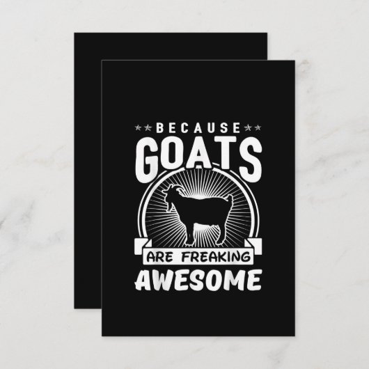 ヤギはヤギの素晴らし愛おもしろい好家 サンキューカード (正面/裏面)