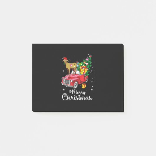 ヤギはレッドカークリスマスに乗る ポストイット (正面)