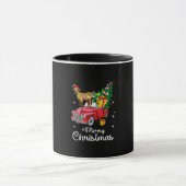 ヤギはレッドカークリスマスに乗る マグカップ (中央)