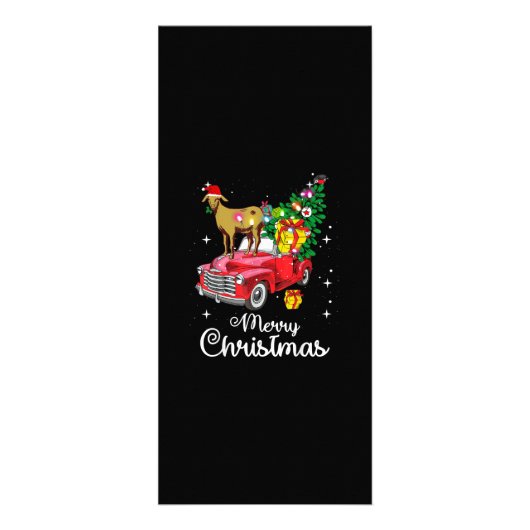 ヤギはレッドカークリスマスに乗る ラックカード (正面)
