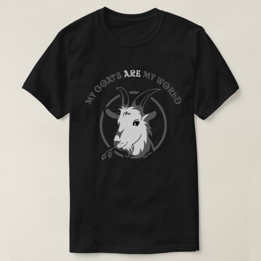 ヤギは俺の世界だ |トータル™ Tシャツ (デザイン正面)