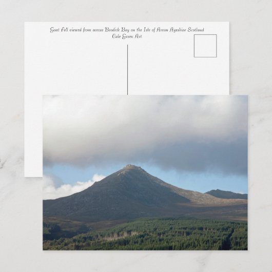 ヤギは倒れた。 ポストカード (正面/裏面)