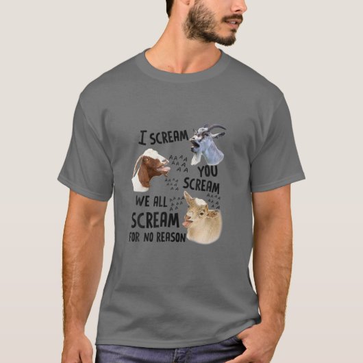 ヤギは叫ぶ我々は全ての詐欺を叫ぶ – 全くレアのために Tシャツ (正面)