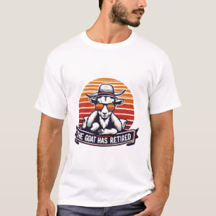 ヤギは夕焼け退職したのヴィンテージヤクールギ Tシャツ