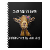 ヤギは私を幸せなヤギの恋人にする ノートブック (正面)