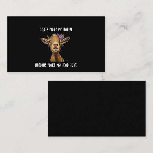 ヤギは私を幸せなヤギの恋人にする 名刺 (正面/裏面)