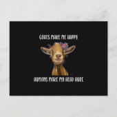 ヤギは私を幸せなヤギの恋人にする 案内ポストカード (正面)