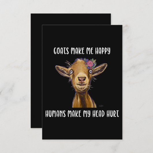 ヤギは私を幸せにする、ヤギの恋人 エンクロージャーカード (正面/裏面)