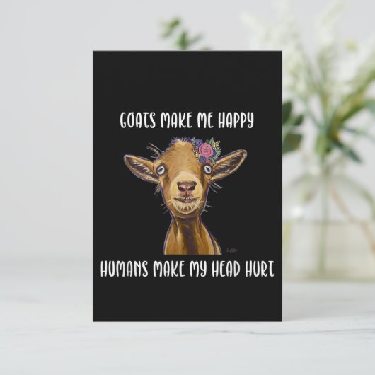 ヤギは私を幸せにする、ヤギの恋人 サンキューカード (スタンド正面)