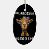 ヤギは私を幸せにする、ヤギの恋人 セラミックオーナメント (右)