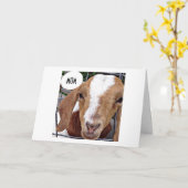 ヤギは「ママ」と「冗談じゃないハッピーバースデー」と言う カード (黄色い花)