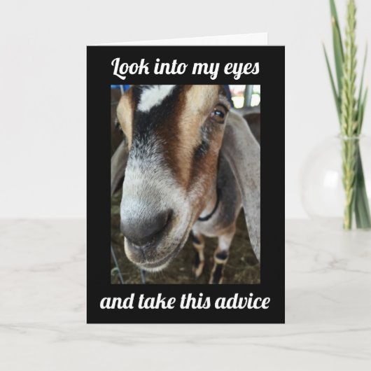 ヤギは「出て**60祝番の**誕生日 カード (正面)