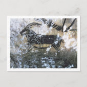 ヤギまたはシャモア、ブラックルームの岩画 ポストカード (正面)