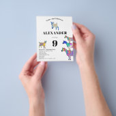 ヤギをテーマにしたおもしろい誕生日パーティーの予算 チラシ (手)