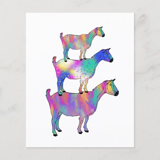 ヤギをテーマにしたおもしろい誕生日パーティーの予算 チラシ (裏面)