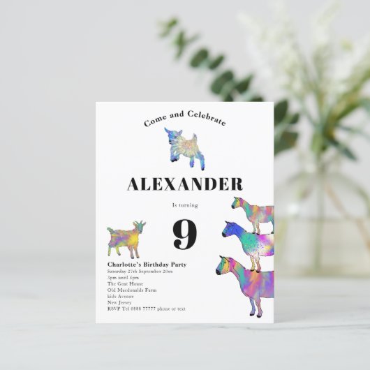 ヤギをテーマにしたおもしろい誕生日パーティー (スタンド正面)