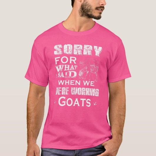 ヤギを働いていると申し訳ない Tシャツ (正面)