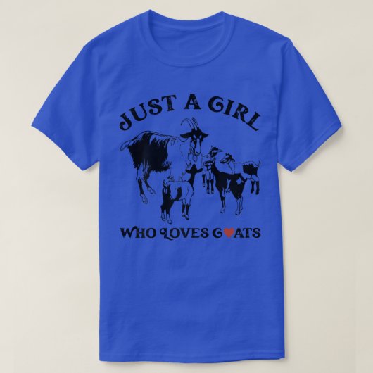 ヤギを愛する女の子だけのファームの女性農家 Tシャツ (デザイン正面)