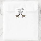 ヤギを愛する女の子のみ – Naijerian Dwarf Dairy スクエアシール (バッグ)