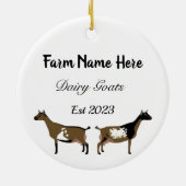 ヤギを愛する女の子 – ナイジェリアの矮星ヤギ セラミックオーナメント (裏面)