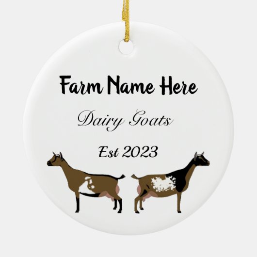 ヤギを愛する女の子 – ナイジェリアの矮星ヤギ セラミックオーナメント (裏面)