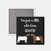 ヤギを愛する女の子 – ボアヤギ マグネット (正面/裏面)