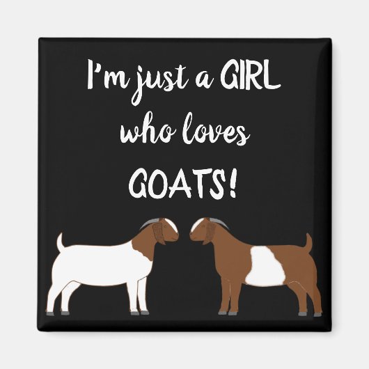 ヤギを愛する女の子 – ボアヤギ マグネット (正面)