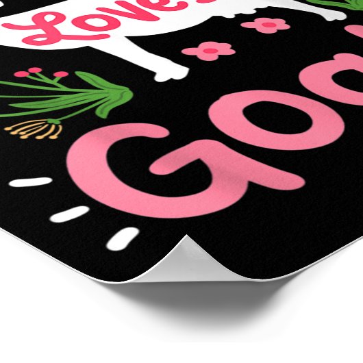 ヤギを愛する女の子 ポスター (角)