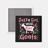 ヤギを愛する女の子 マグネット (正面/裏面)