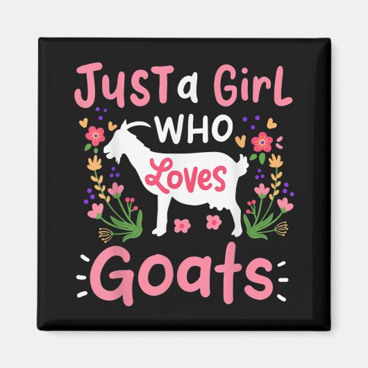 ヤギを愛する女の子 マグネット (正面)