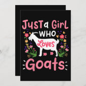 ヤギを愛する女の子 招待状 (正面/裏面)