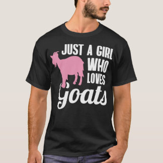 ヤギを愛する女の子 Tシャツ