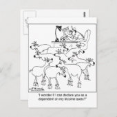 ヤギを扶養家族として宣言 ポストカード (正面/裏面)