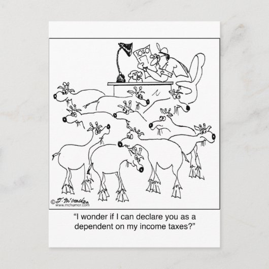 ヤギを扶養家族として宣言 ポストカード (正面)