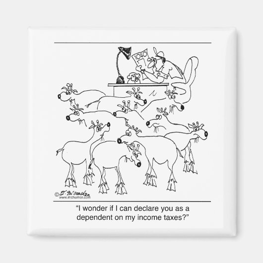 ヤギを扶養家族として宣言 マグネット (正面)