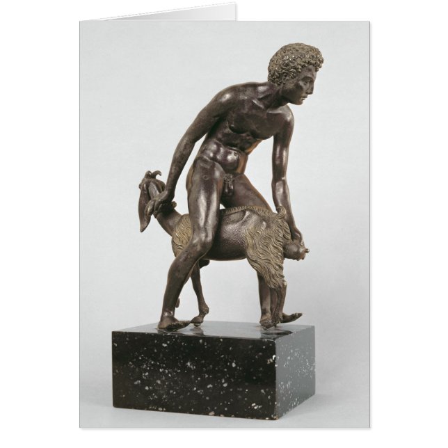 ヤギを搾り出している羊飼い (正面)