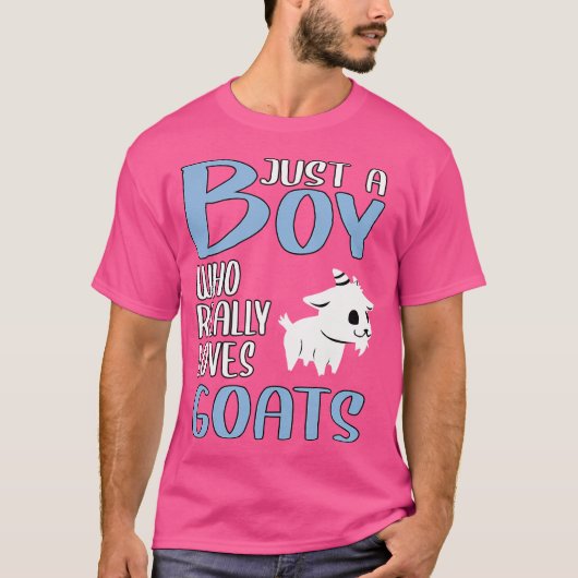 ヤギを本当に愛している少年 Tシャツ (正面)