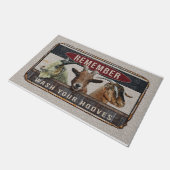 『ヤギを洗うのを忘れないでくれ』 ドアマット (アングル)