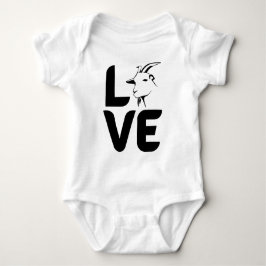 ヤギをOとして愛する ベビーボディスーツ
