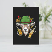 ヤギオクトーバーフェストレデルホセン衣装ギフトドイツ サンキューカード (スタンド正面)