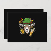 ヤギオクトーバーフェストレデルホセン衣装ギフト インビテーションポストカード (正面/裏面)